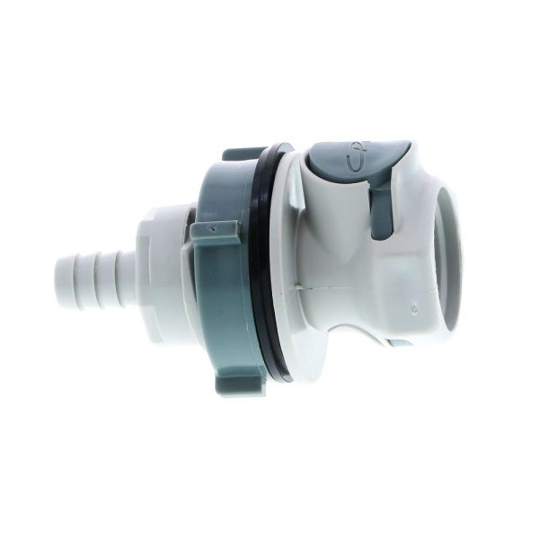 HFCD16612 Valved Panel Mount Hose Barb Coupling Body 3 8 ID Barb Hot on Sale - Image 3