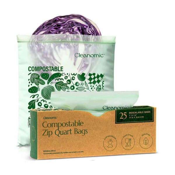 Compostable* Zip Quart Bags For Discount