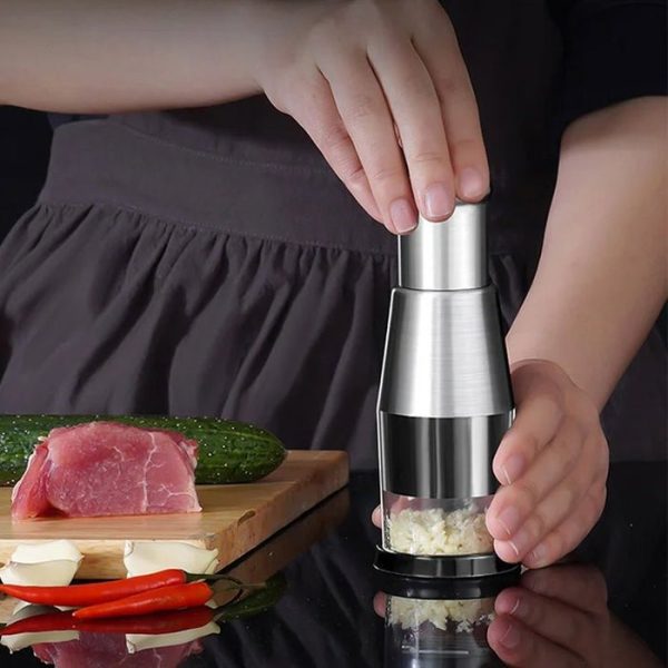 ???SUMMER Hot Sale 48% OFF-Pressed Garlic Chopper(?Order now and get a free roll garlic peel?） Cheap - Image 3