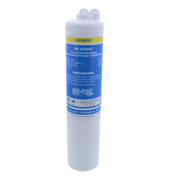Oasis® Replacement 033660-001 Quick Change Sediment Prefilter yellow by Neo-Pure Cheap
